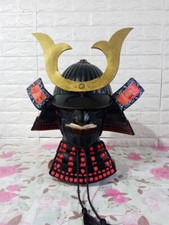 Japanese Samurai Armor Helmet Face Visor Mask Warrior Wearable Cosplay Prop Set