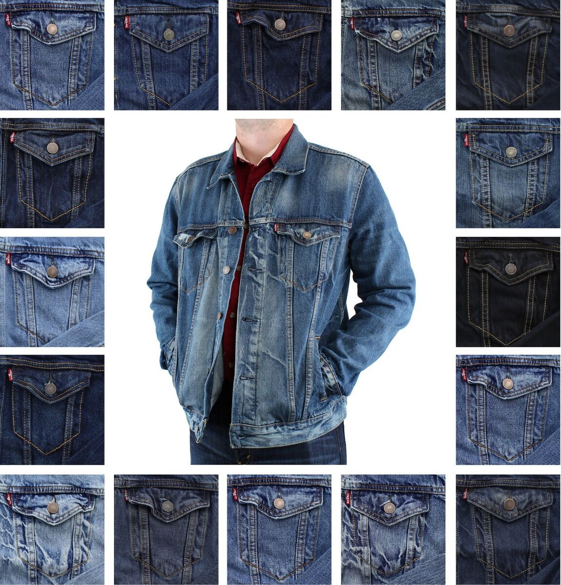 Levi's Denim Trucker Jacket Red Tab Adult Classic Fit Jean Levi's Denim Trucker Jacket Red Tab Adult Classic Fit Jean