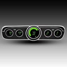 1965-1966 Mustang LED Direct Replacement Gauge Cluster, Green LEDs, USA Made
