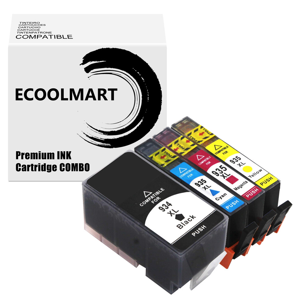 4PK Ink Cartridge replace for HP 934XL 935XL Officejet 6812 6815 6820