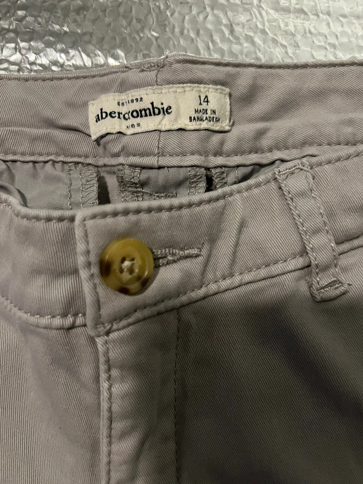 Girls Khaki Pants Tan Stone sz 14 Abercrombie & Fitch Uniform Prep Trousers - Image 4 of 4