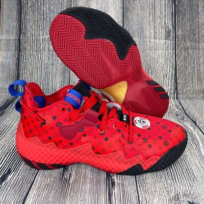 Adidas Harden Vol.6 Vivid Red Monogram Las Vegas Size 10.5 HQ3884 Men’s Shoes Adidas Harden Vol. 6 Vivid Red Monogram Black Las Vegas  main image 4