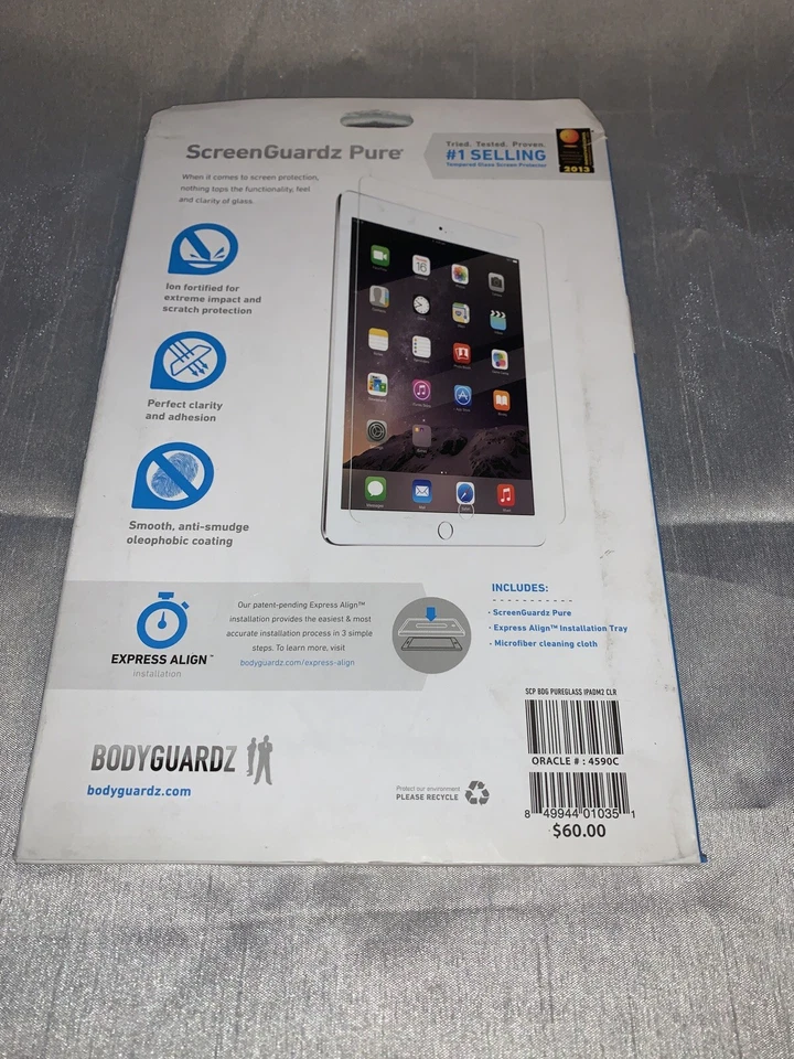 BodyGuardz Pure Thin Tempered Glass Protection - iPad Mini 1 / 2 / 3 - Image 2 of 2