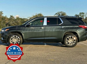 2018-2020-Chevy-Traverse-4Pc-Chrome-Pillar-Post-Stainless-Steel-Trim-Door-Cover