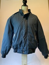 Members Only Korea Down Blue Jacket Men Size 42 Bomber Puffer Europe Craft FLAWS