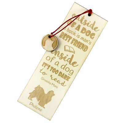 Papillon Bookmark Outside Art-Dog
