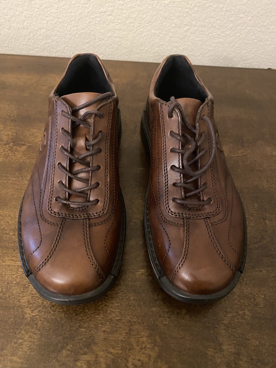 ECCO Men's Seattle Apron Toe Tie Oxford,Cognac,40 EU (US Men's M)