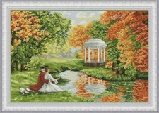 Cross stitch kit Autumn time 41x28cm Aida 16ct embroidery needlepoint kit