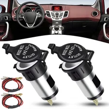 2PCS Car Boat Tractor Cigarette Lighter Socket Power Plug Outlet DC 12V 10A 120W