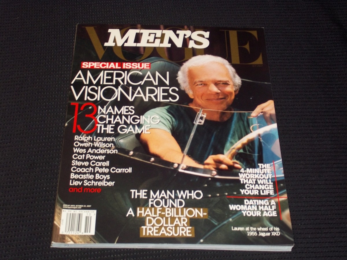 2007 OCTOBER MEN'S VOGUE MAGAZINE - RALPH LAUREN VISIONARIES COVER