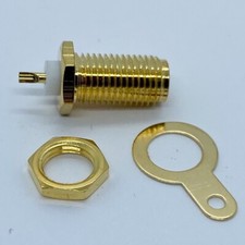 2 X SMA Female Panel Mount TOP with Nut Bulkhead Handle Solder; US Stock