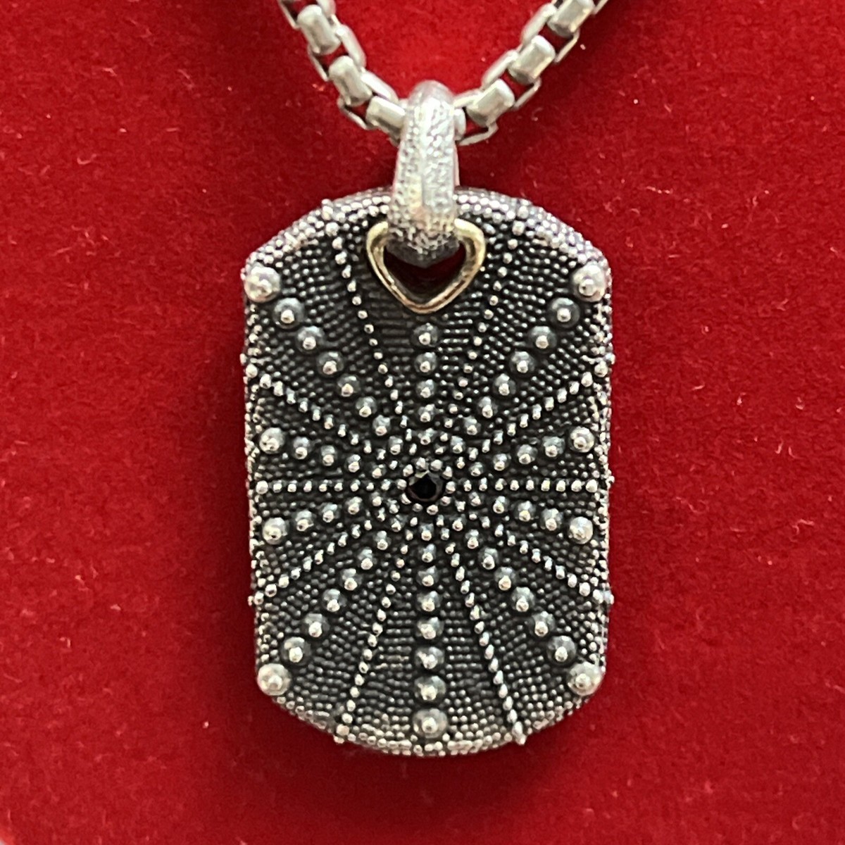 David Yurman Rare 925 750 18k Gold Black Diamond Black Widow Dog