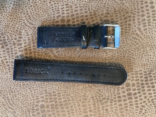 Invicta Leather Watch Band 24mm - Black - Picture 2 of 2