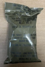 USGI, 1977, Food Packet Long Range Patrol, Menu No. 3 Spaghetti w/ Meat  Sauce