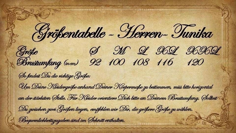 Wikinger Tunika mit Stickerei, rot-natur - Bild 4 von 4