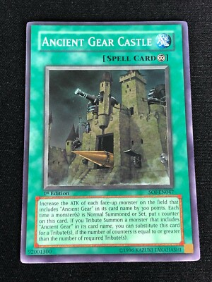 YUGIOH ANCIENT GEAR CASTLE SOI-EN047 1ST SUPER