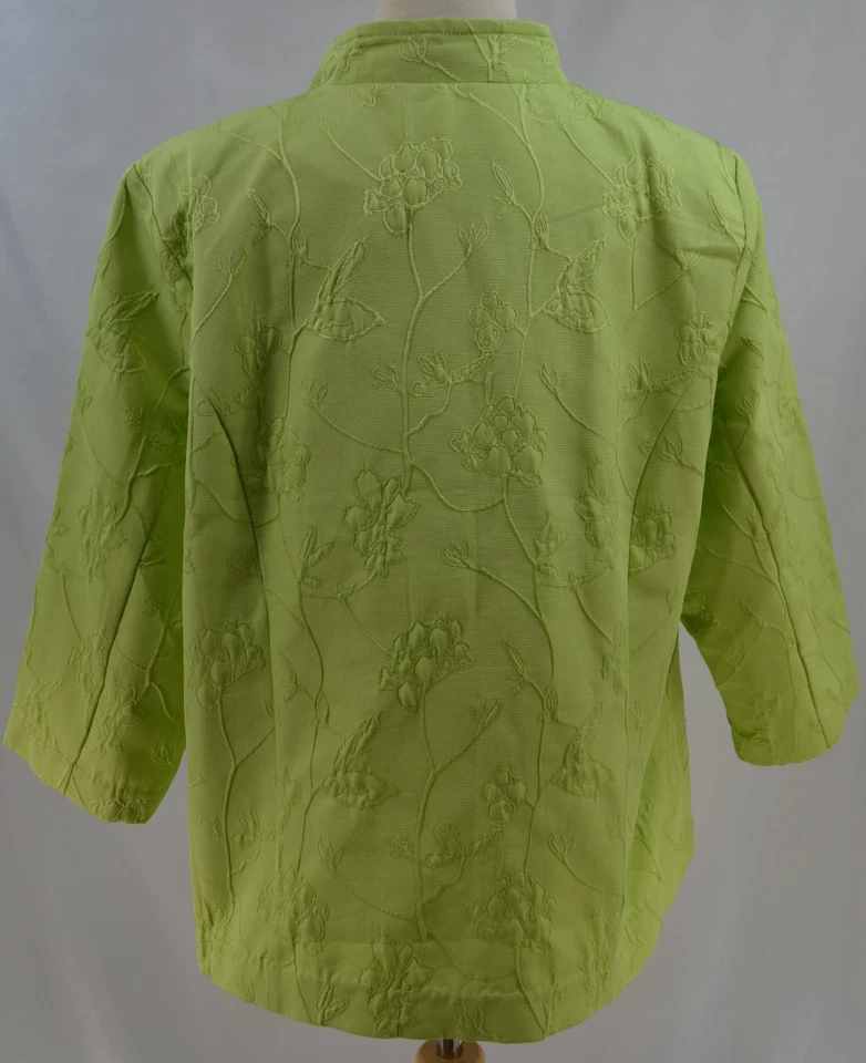 CJ C J Banks Chaqueta Blazer Luz Boucle Frente Abierto Abrigo Top 3/4 SLV Lima Talla 1X Foto 4 de 4