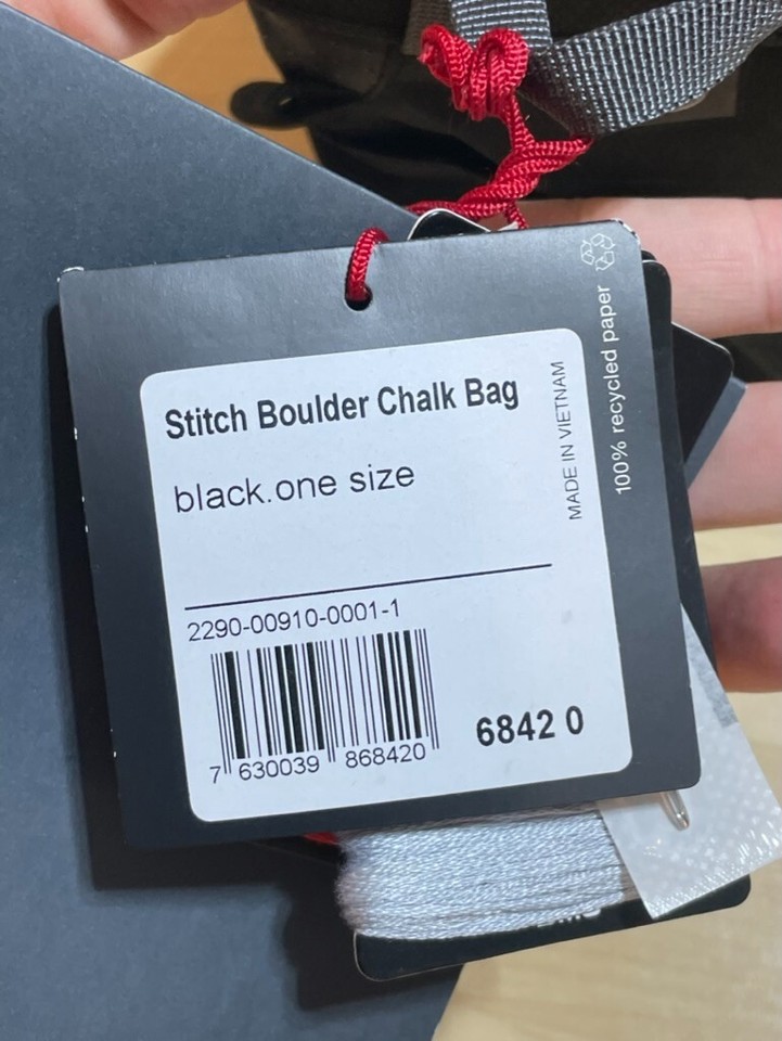Mammut Stitch Boulder Chalk Bag New BLACK eBay