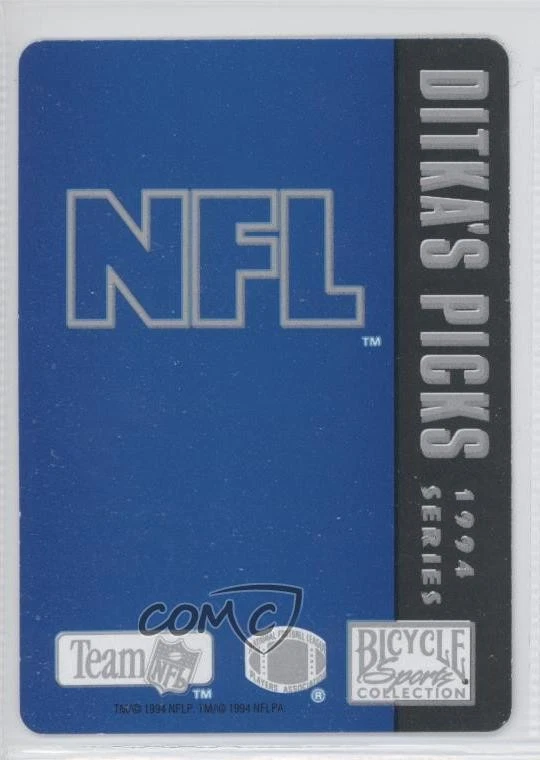 1994 Bicycle Ditka's Picks Playing Cards Emmitt Smith #AH HOF - Image 2 of 2