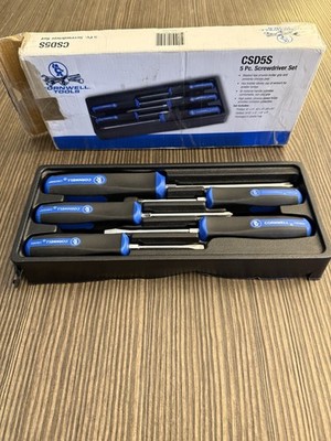 Cornwell 5 Piece Magnetic Screwdriver Set Non Slip Grip CSD5S Box Included