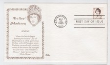 TurtlesTradingPost- Dolley Madison- 1980 - FDC #1822 Bazaar Cachet