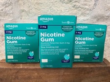 Nicotine Gum AMAZON 2mg Arctic Mint 750 Total piece Stop Smoking Polacrilex/READ