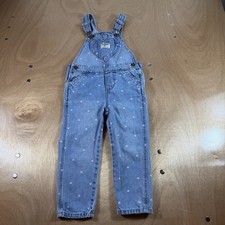 OshKosh B'gosh blue denim overalls Girls 3T with Heart Design