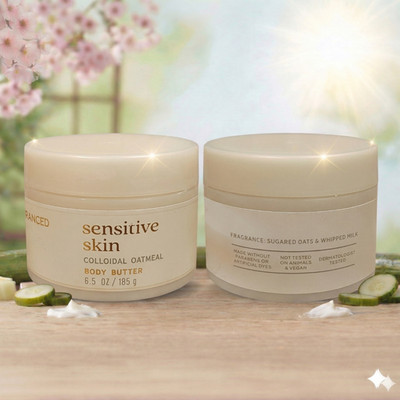Bath & Body Works - Sensitive Skin Milk Whipped Body Butter 6.5 oz [2 Pack]