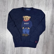 Polo Ralph Lauren Polo Bear Navy Blue Knit Crewneck Sweater