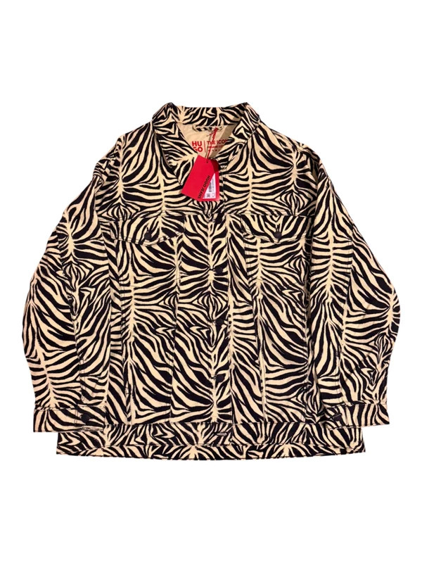 Chaqueta HUGO Boss The Icon Estampado Cebra Algodón Orgánico | Talla XXL | Nueva Con Etiquetas