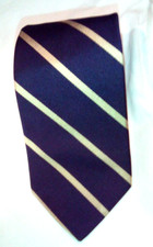 New Brooks Brothers 346 Men's Silk Striped Tie Navy Blue 3.5 Width