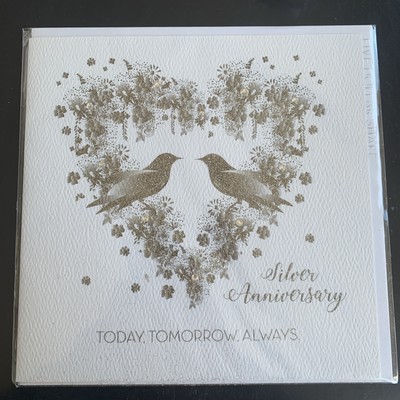 Five Dollar Shake Greeting Card Jewels/ Gems - Silver  Anniversary