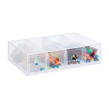 Doorzichtige organizer Cosmetica opbergdoos 4 lades Lichtgewicht