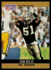 1990 Pro Set #217 Sam Mills New Orleans Saints