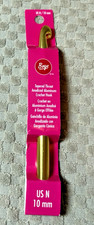 Boye 332621800NM Aluminum Crochet Hook, US Size N, 10 mm, Gold