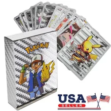 New Foil SILVER PACK 55 CARDS TCG GX Vmax GX Card Charizard Rare Pokemon