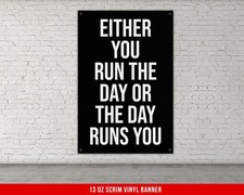 Motivational Gym Banner Vertical Vinyl Waterproof Gym Decor