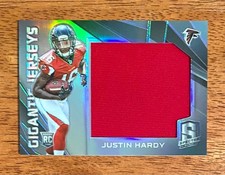 Justin Hardy 2015 Spectra Gigantic Rookie Jersey Prizms 056/199 Falcons