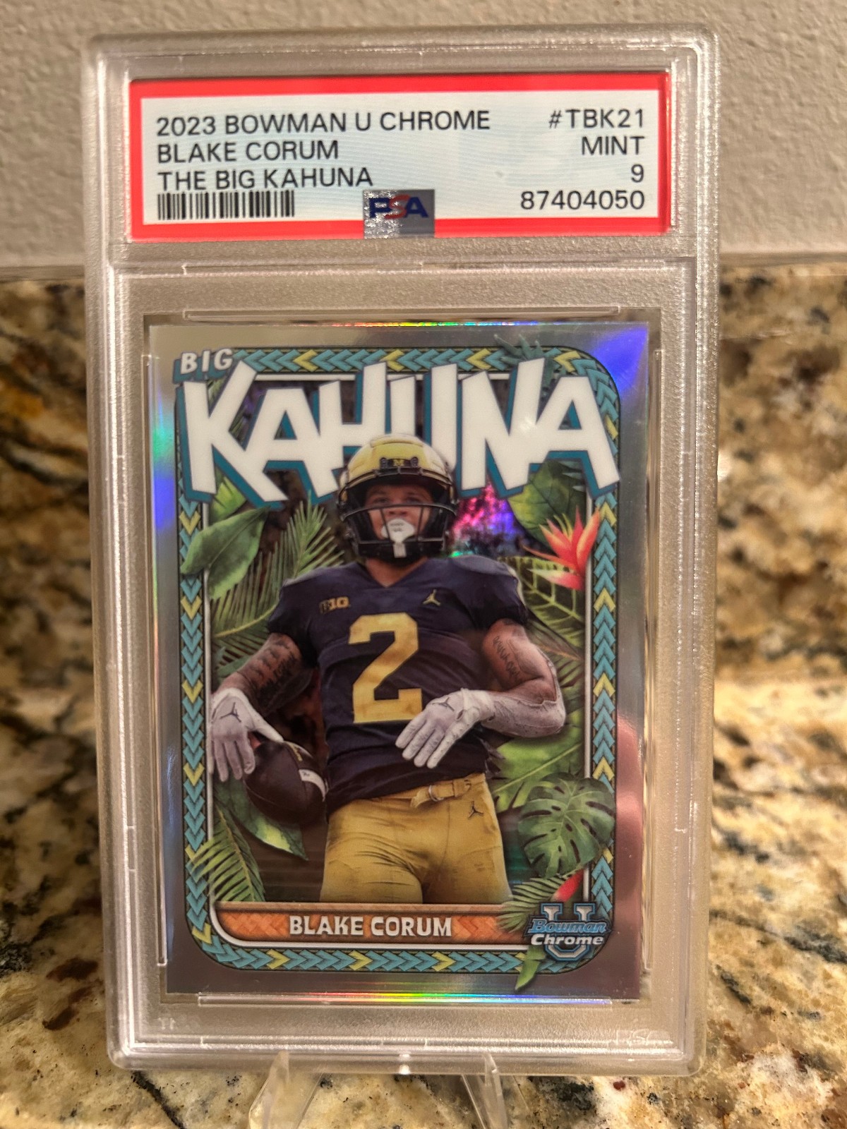 2023 Bowman Chrome U Blake Corum Big Kahuna PSA 9 - Michigan
