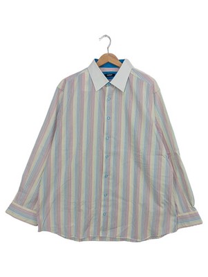 WALBUSCH Herren Freizeithemd Gestreift Mehrfarbig Gr. 52/XL Baumwolle Casual
