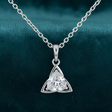 2 Ct Certified White Diamond Solitaire Pendant, Wedding Gift-Tariffs FREE.