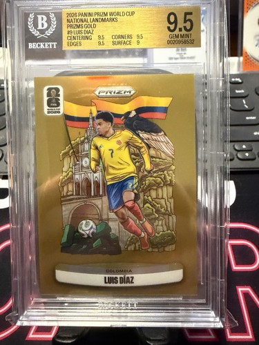 2026 Panini Prizm Fifa World Cup - National Landmarks Luis Diaz GOLD /10
