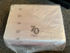 Tupperware Rectangle Cake Taker Pink Base 70 Years Logo Sheer Seal Brand New