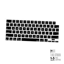 Keyboard Cover Skin Compatible with MacBook Air 13.6 inch 2025 M4 Black