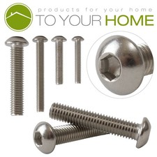 A2 Stainless Steel Hexagon Socket Button Head Bolts Screws M6 6mm ISO7380