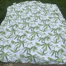 The Company Store Palm Leaf Duvet Cover Beachy Resort Vacation Tropical Cotton