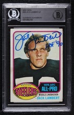 BAS 1976 Topps Jack Lambert #220 BGS Authentic Auto HOF ow6