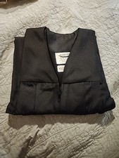 JOSTEN'S Graduation Gown Robe Size 6'4" - 6'6" Black Front Zip Unisex Tall