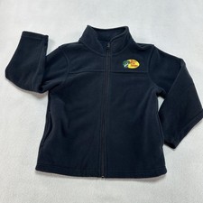Bass Pro Shops Jacket Youth Small Black Full Zip Fleece Embroidered Logo Warm