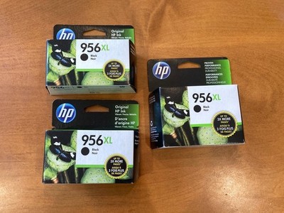 HP 956XL BLACK INK x3 OfficeJet Pro 7720 7740 8210 8216 8720 8725 8730...*READ